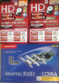 320GB HDD�~2 �{ RAID Card